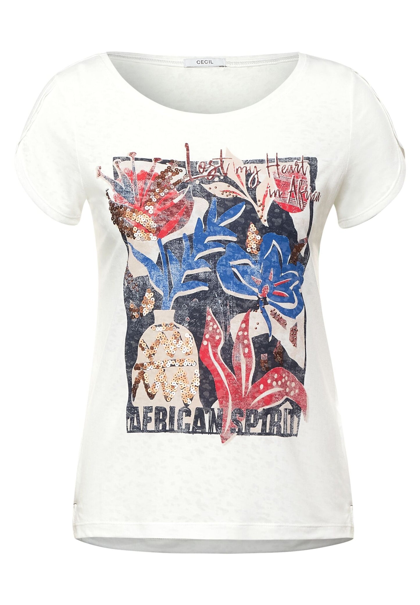 T-Shirt in Burnout Optik