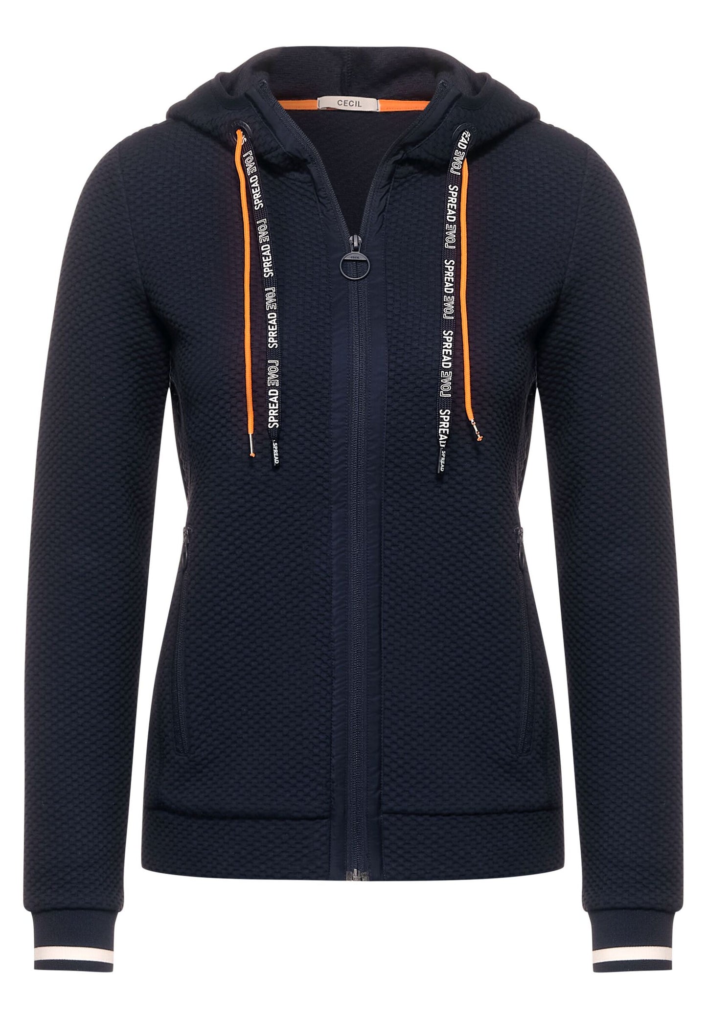 Sweatjacke mit Struktur