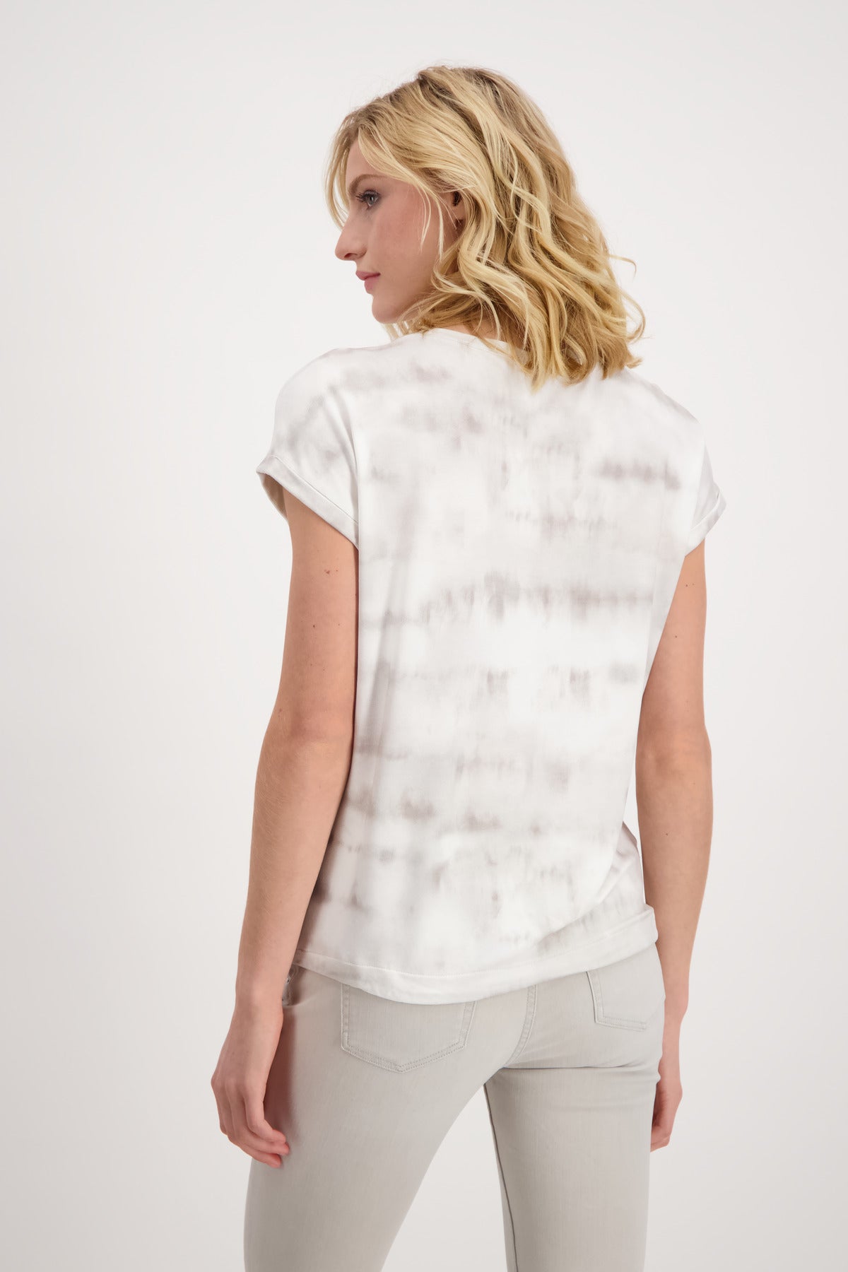 Shirt, greige gemustert