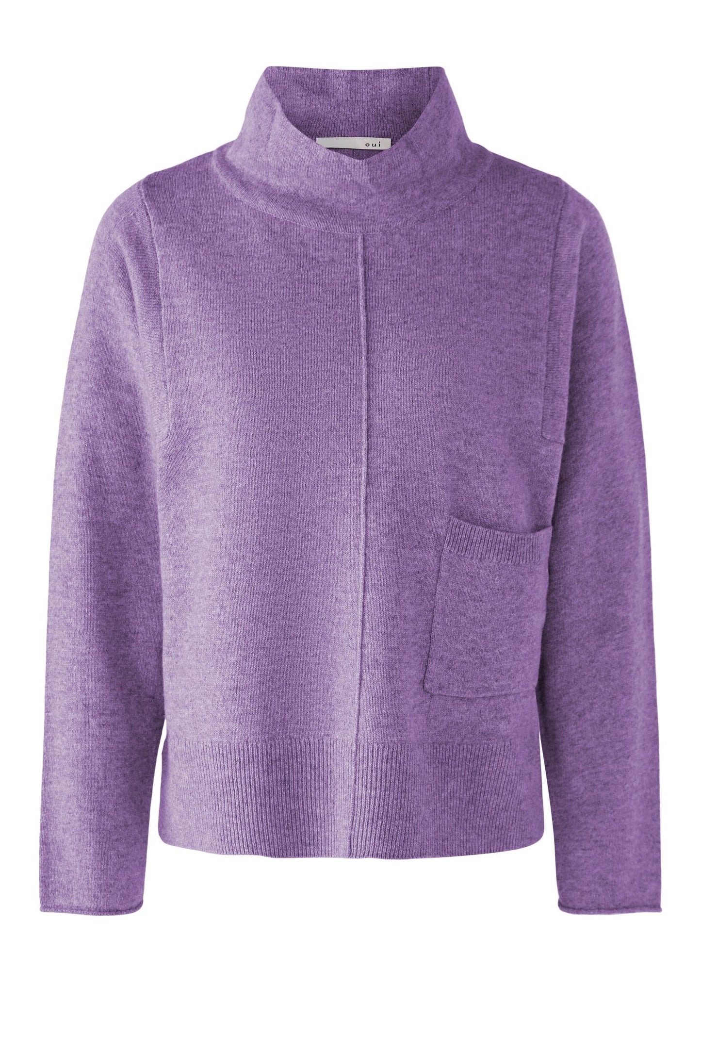 Strickpullover mit Stehkragen
