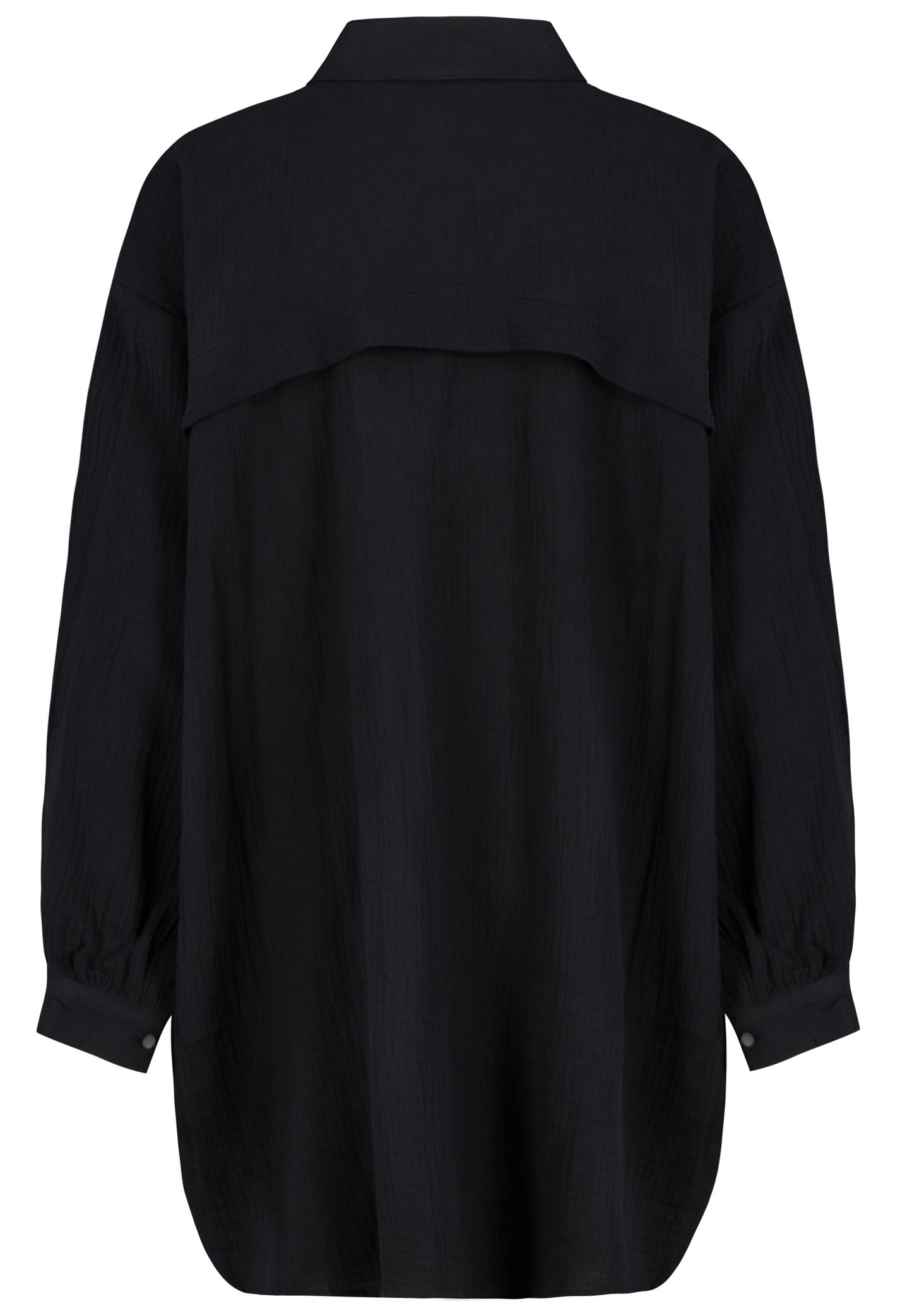 DOB LONG-Bluse, Oversize, überschni, black