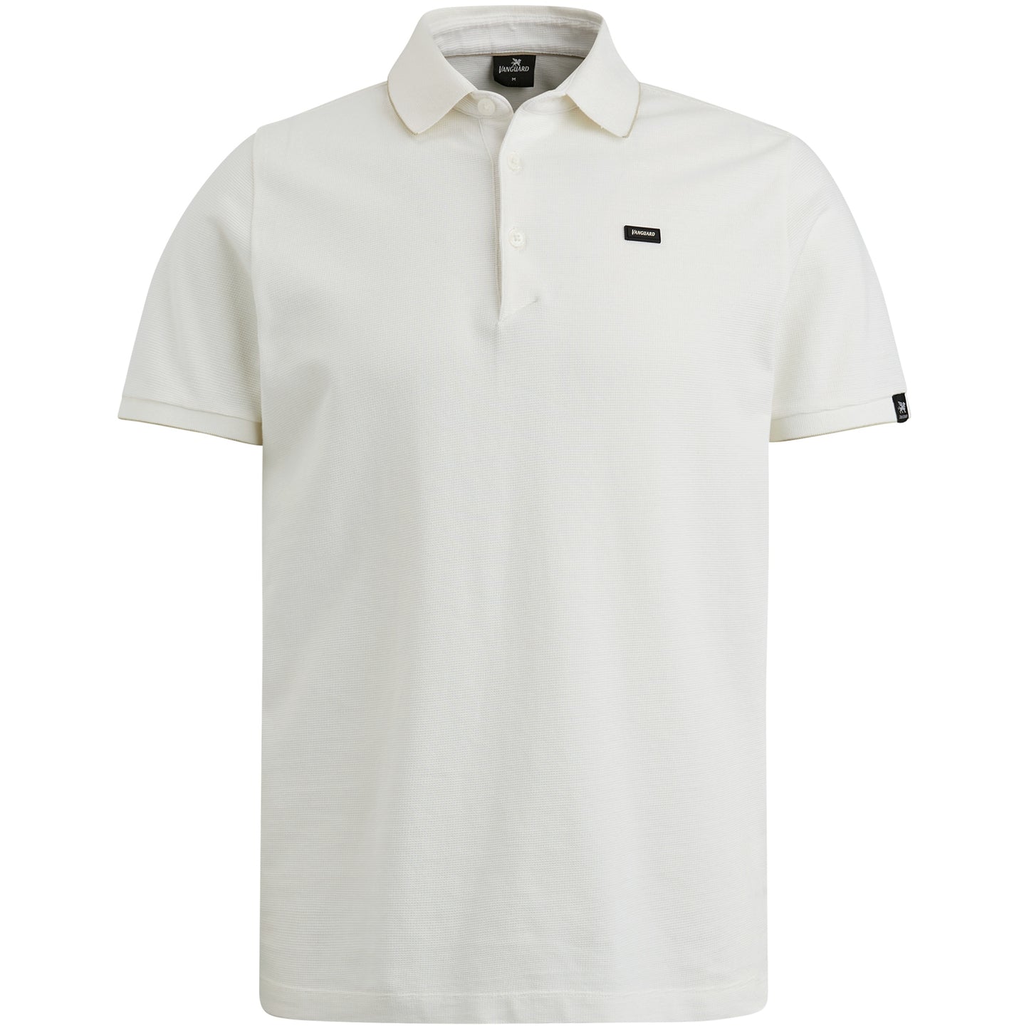 Short sleeve polo pique waffle structure