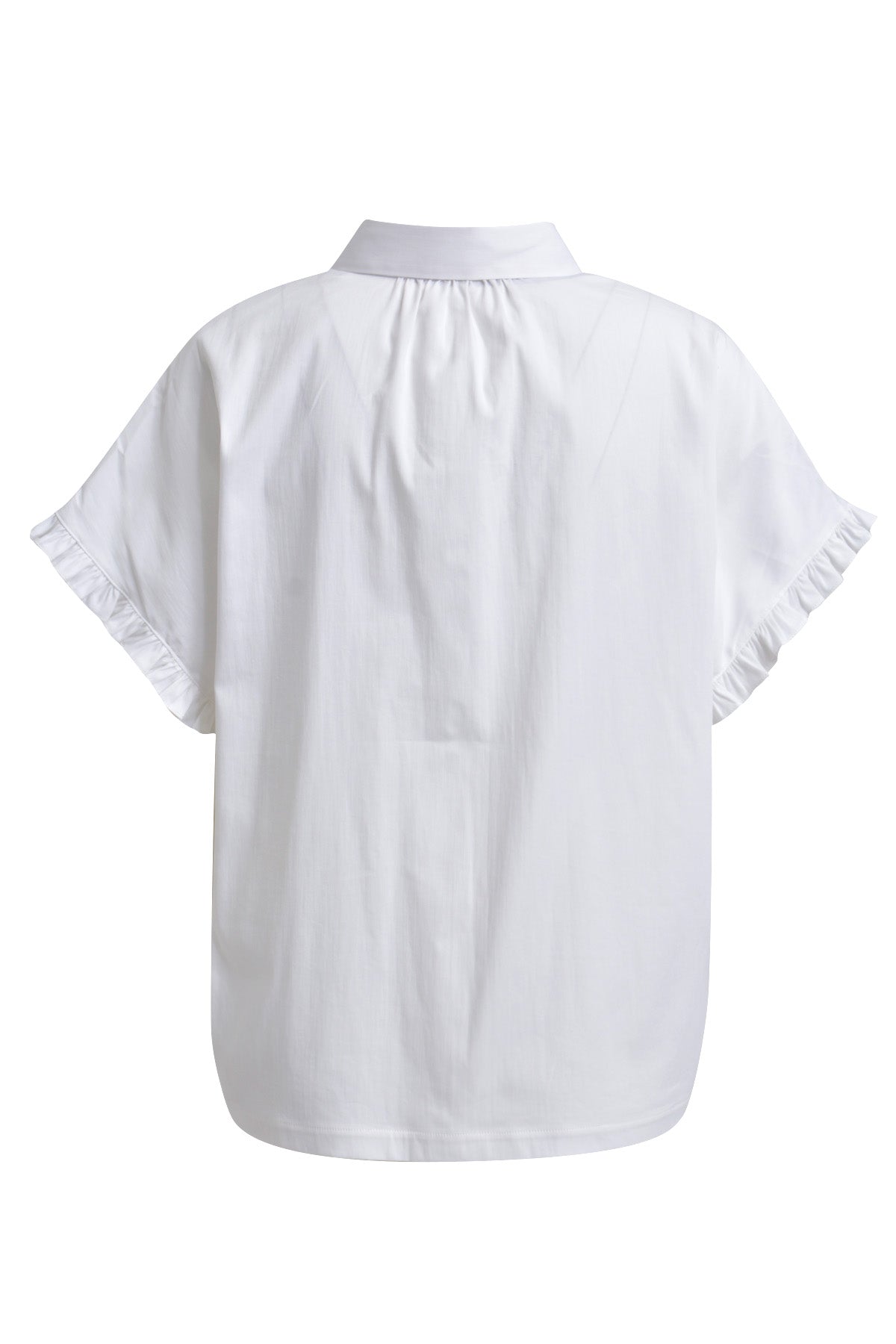 Boxy Blouse with Ruffle Cuff