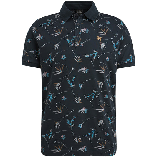 Short sleeve polo stretch pique blend