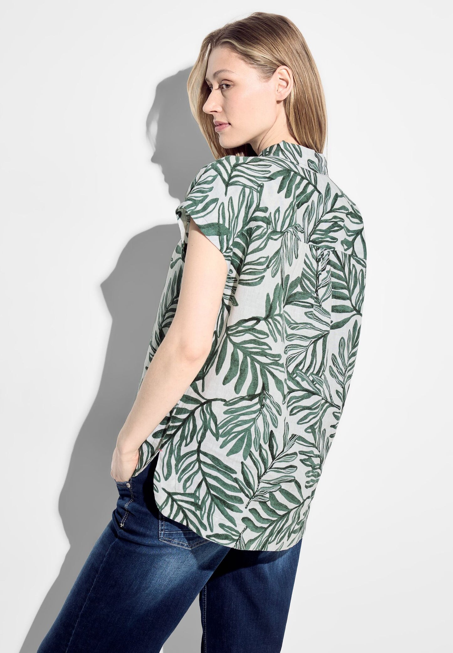 Leinenbluse mit Print