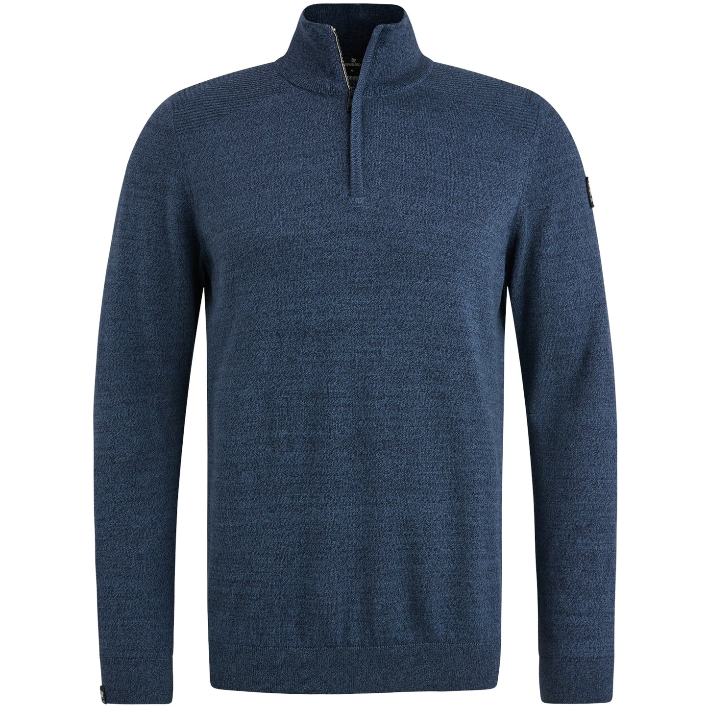 Half zip collar cotton mouline