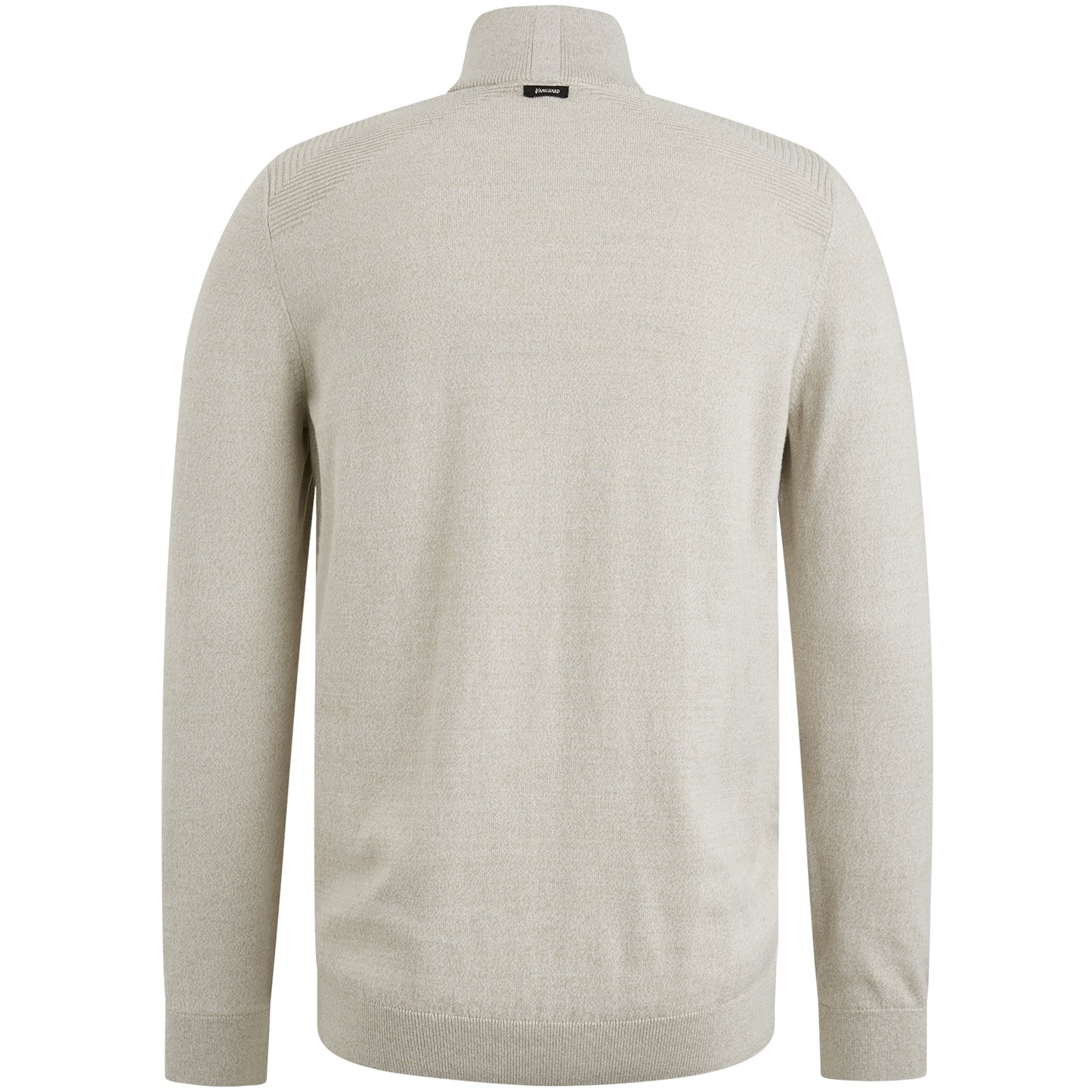 Half zip collar cotton mouline