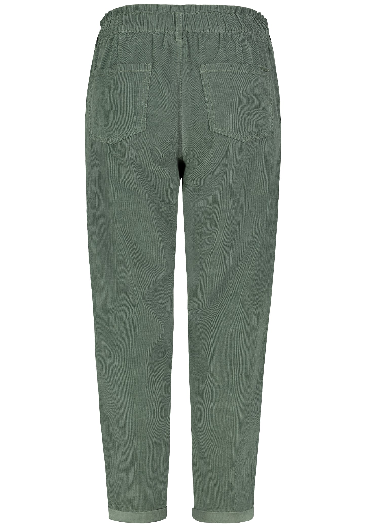 DOB Hose, hoher Bund, Paperbag Styl, Forest green