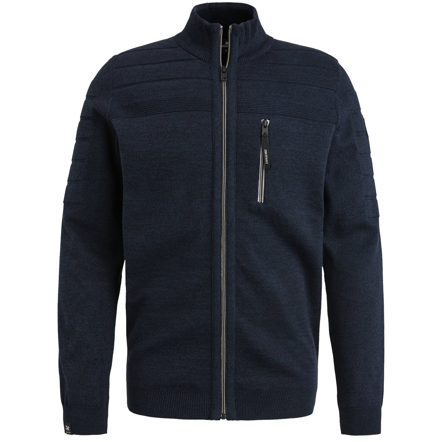 Zip jacket cotton bonded mouline