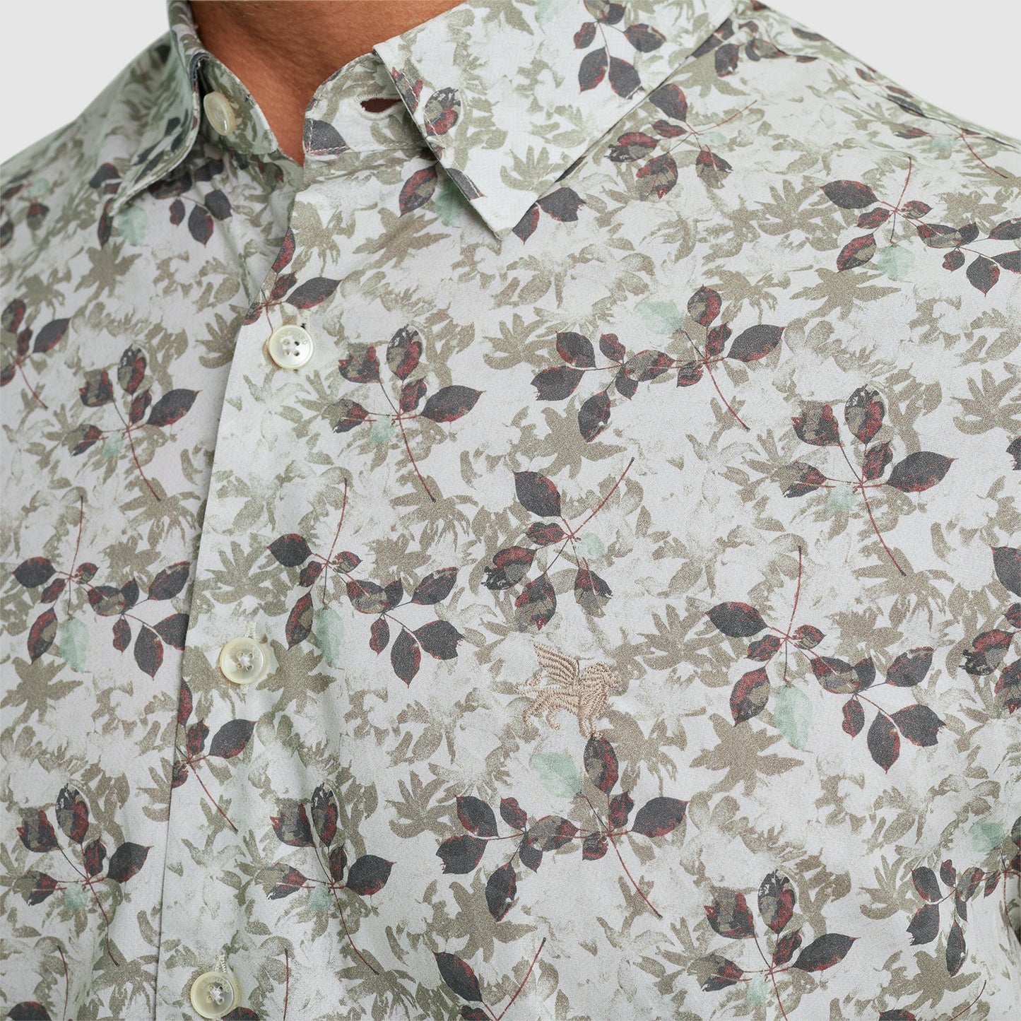 Long Sleeve Shirt Print on fine poplin stretch