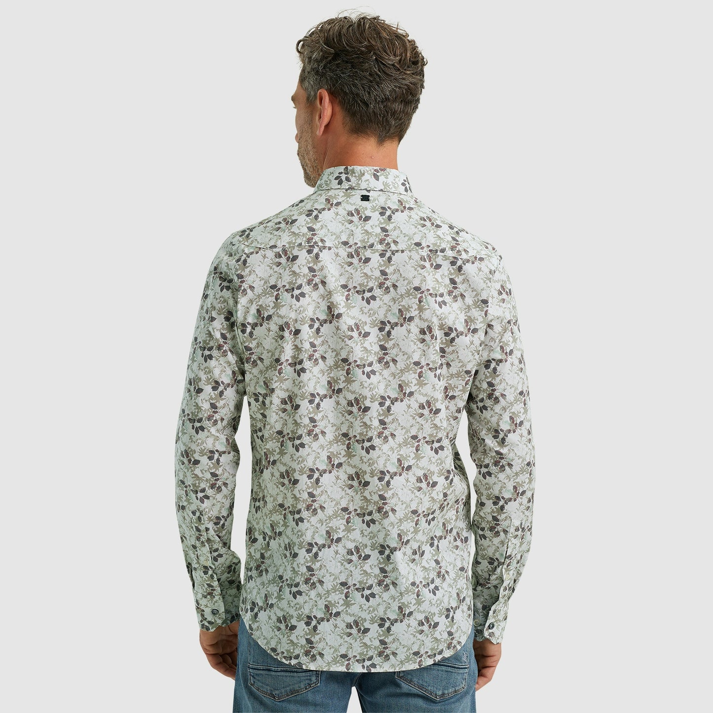 Long Sleeve Shirt Print on fine poplin stretch