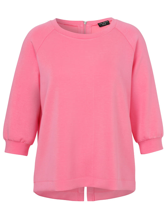 Sweatshirt Rundhals 3/4 Arm Reißverschluß