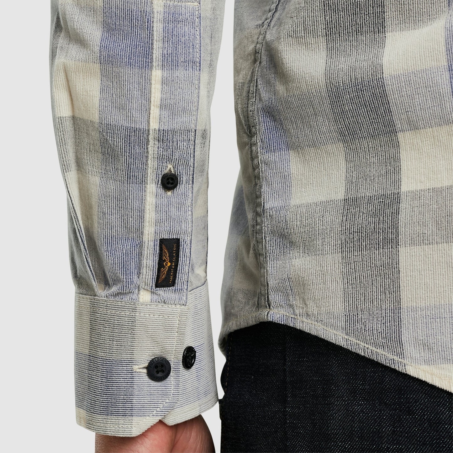 Long Sleeve Shirt Fine Corduroy Yarndyed Check