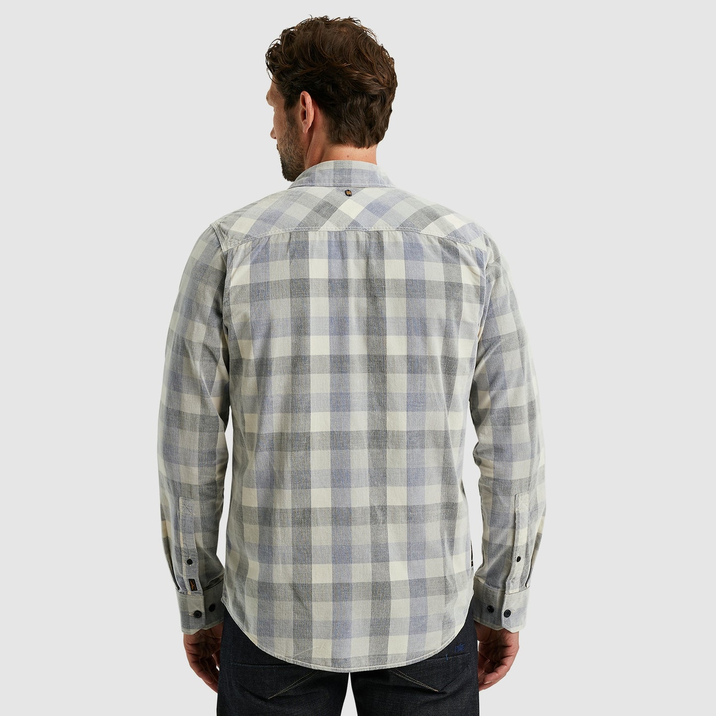 Long Sleeve Shirt Fine Corduroy Yarndyed Check