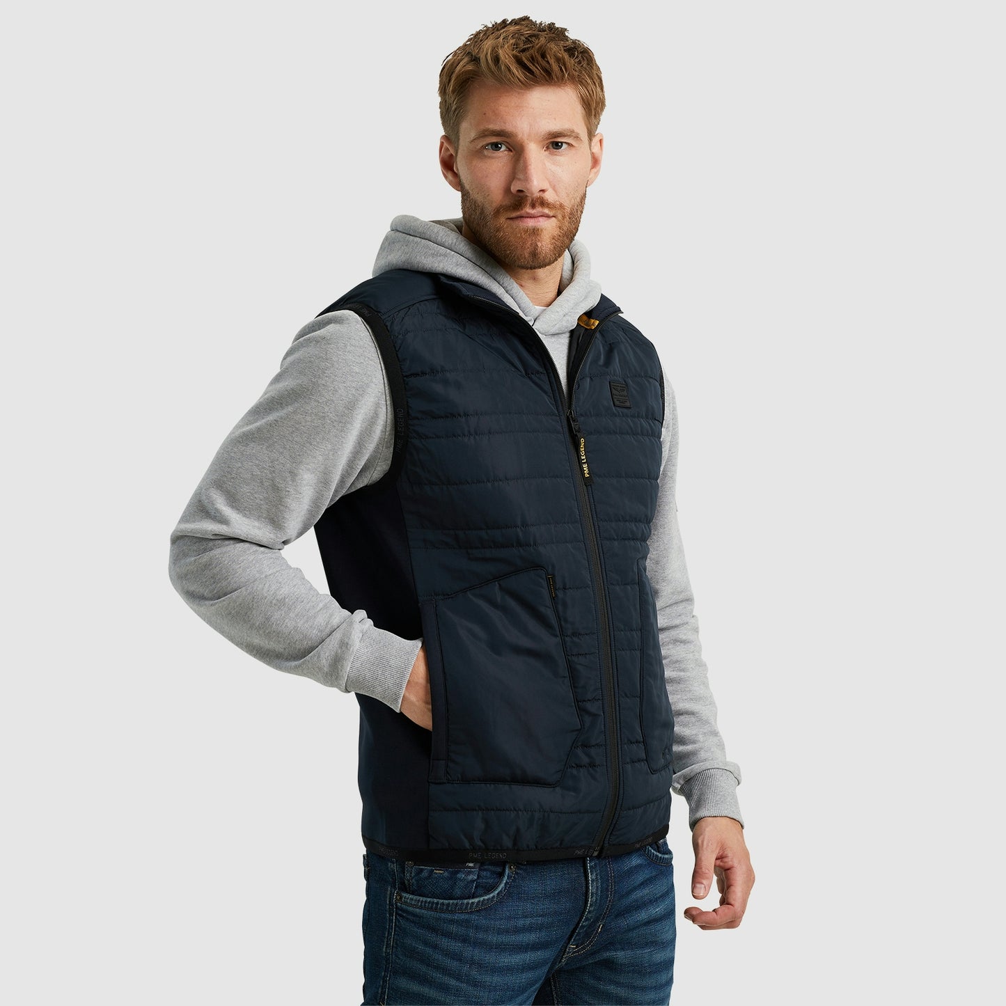 Bodywarmer interlock mix padded nylon