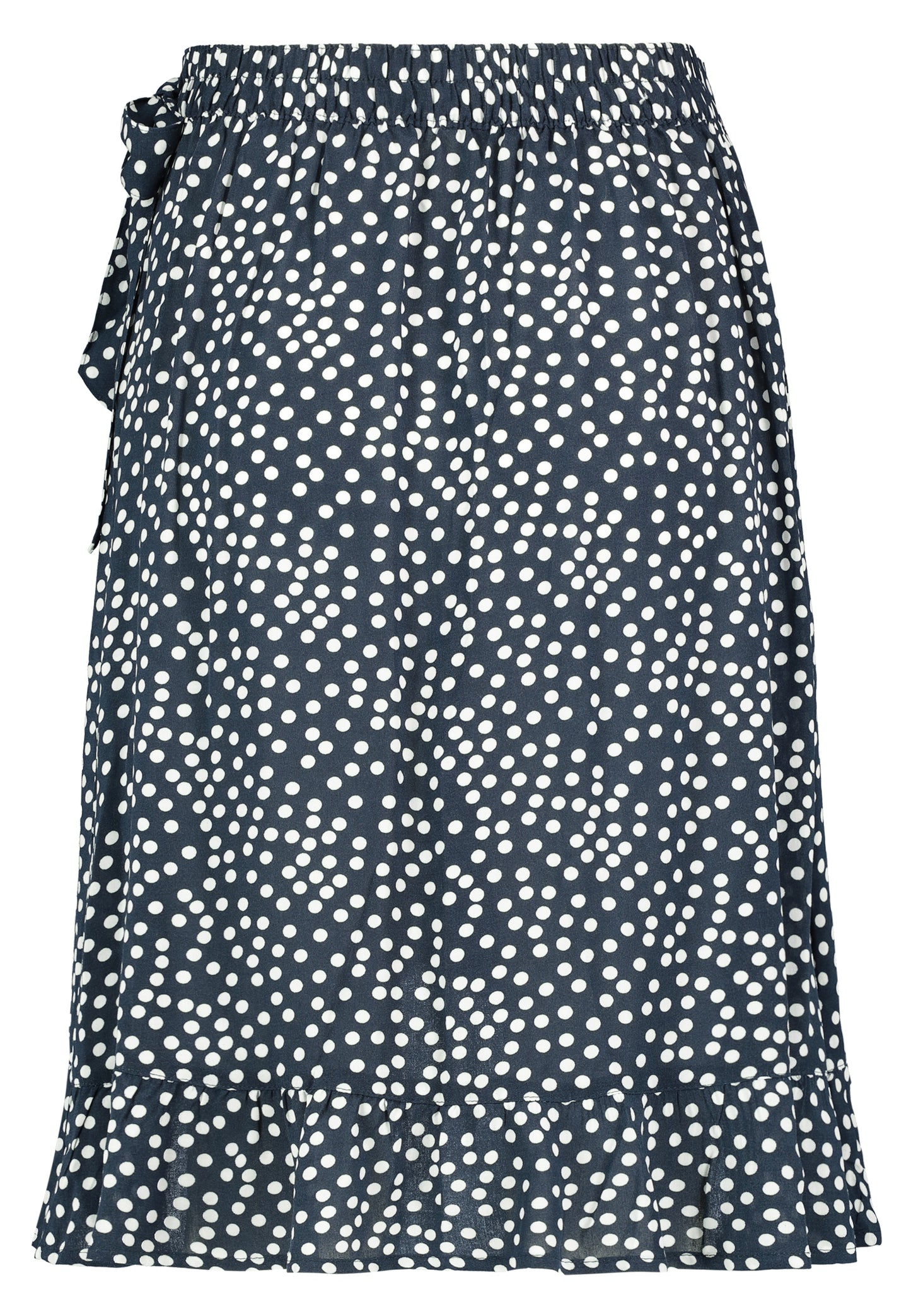 Wickelrock, midi, seitliches Band zumSchnüren, Volant am Saum, Gummibund hinten