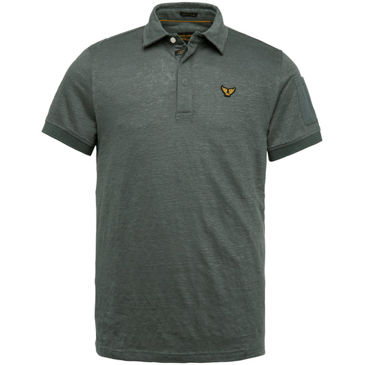 Short sleeve polo Linen cargo