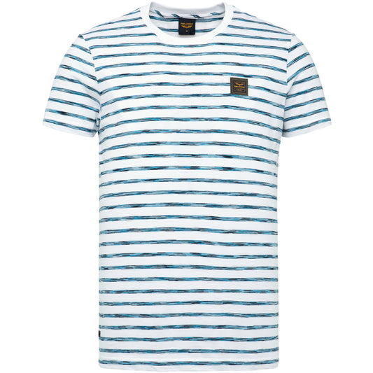 Short sleeve r-neck space yd striped jersey